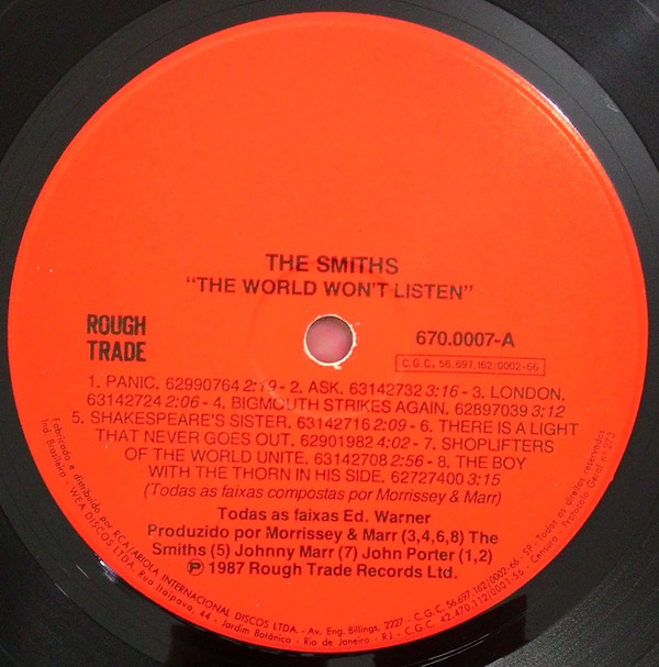 "The world won't listen", dos Smiths, faz 30 anos - descubra!