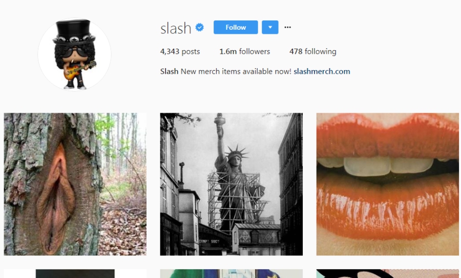 Já viram que o Slash tem um Instagram bom pra c...?