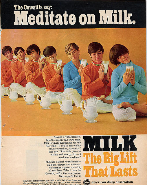 LSD o cacete: pega aí os Cowsills fazendo comercial de leite