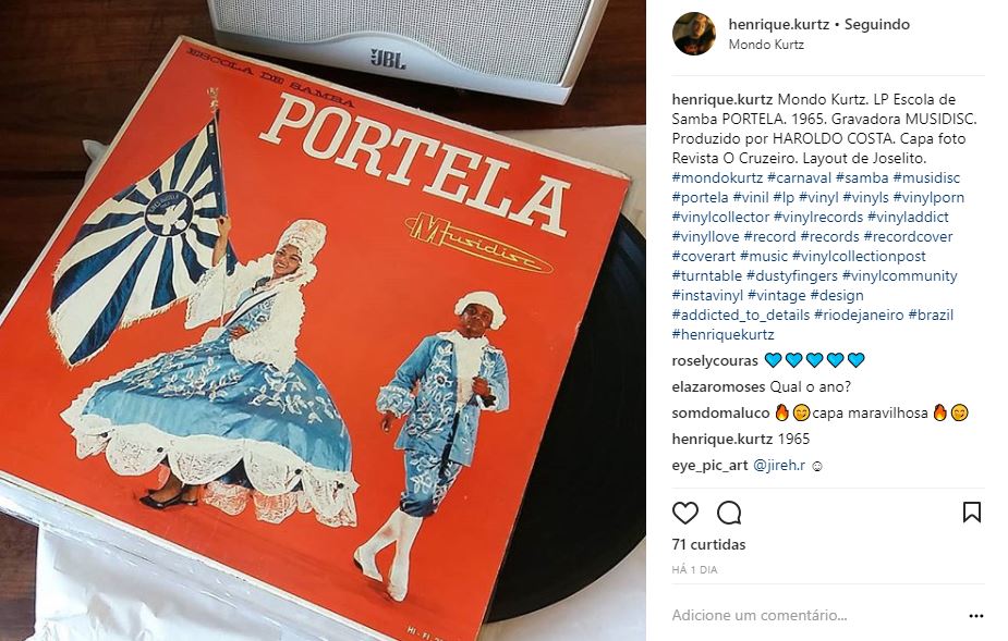 No Instagram, discos antigos do Carnaval