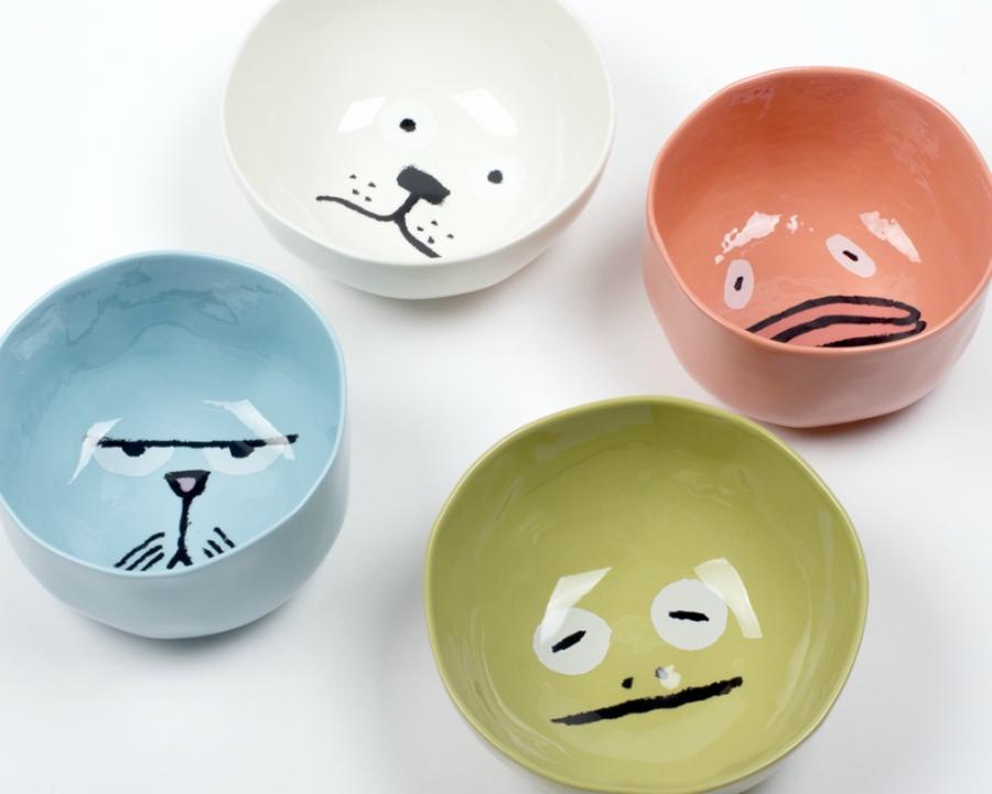 Criaturas côncavas: bowls com caras de animais