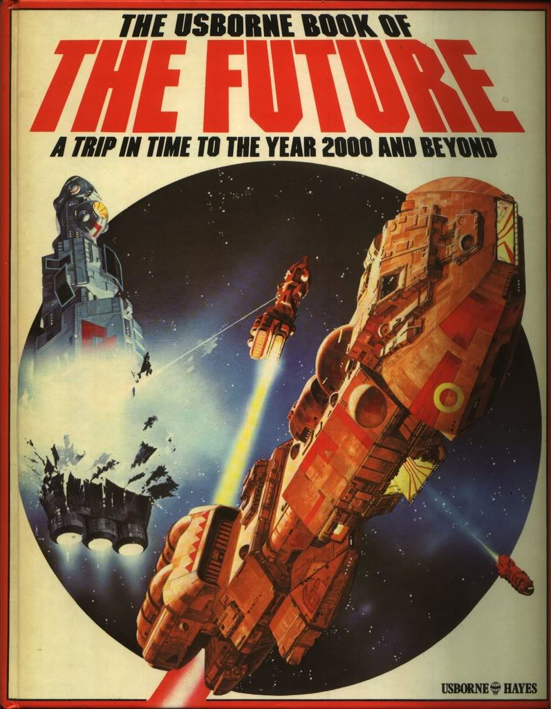 Em 1973 o "livro do futuro" da editora Usborne: olimpíada espacial e robôs em casa