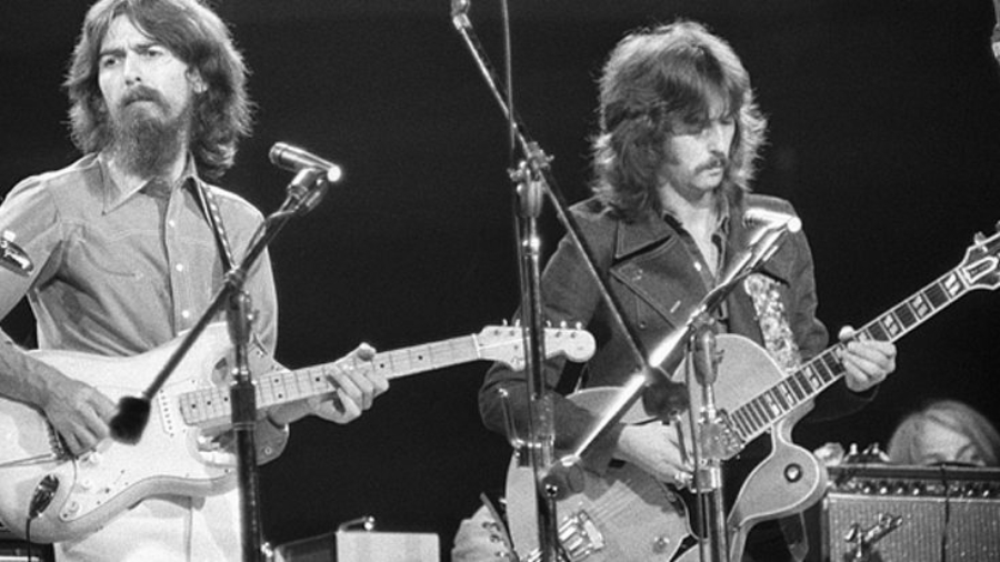 A guitarra isolada de Eric Clapton em While My Guitar Gently Weeps, dos Beatles