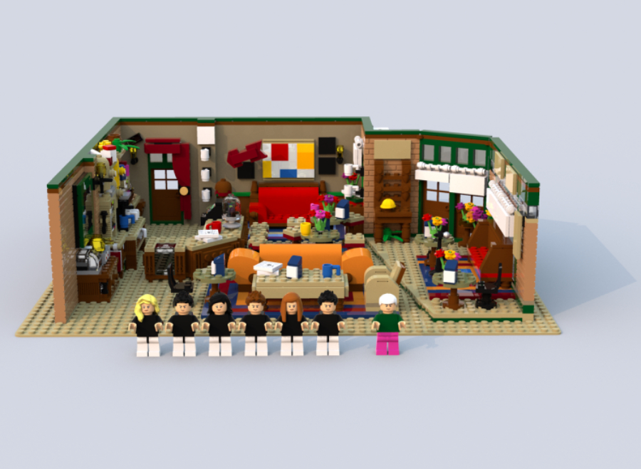 O Central Perk, café de Friends, recriado com mais de 1.700 peças de Lego