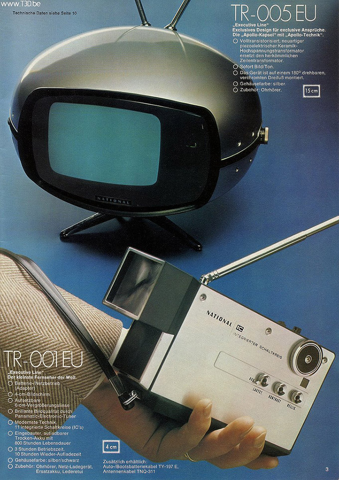 Lembranças do Orbitel, a TV "espacial" da Panasonic