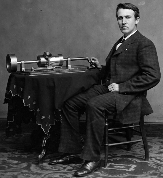 Thomas Edison - discos em cilindro
