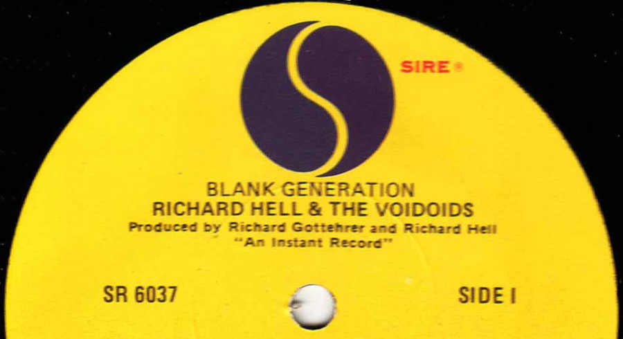 "Blank generation", de Richard Hell, no Invisível
