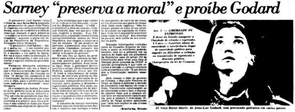 Quando censuraram Godard no Brasil
