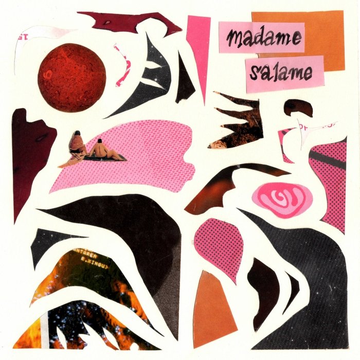 Trio feminino carioca, o Madame Salame revisita o indie rock dos anos 1990 com distorções, melodias fortes e ecos de grunge, shoegaze e pós-punk.