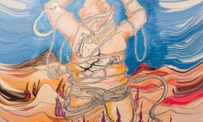 O Grande Ogro mistura metal, prog e pós-hardcore em duas faixas instrumentais longas e caóticas, com riffs pesados e clima de protesto.