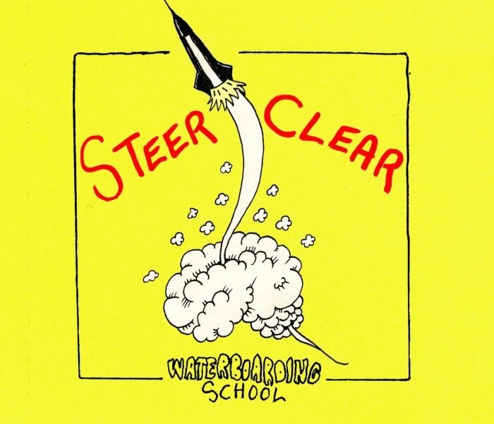 EP Steer clear, do Waterboarding School, mistura pop sessentista, psicodelia e sujeira punk para falar de ansiedades estranhas do dia a dia.