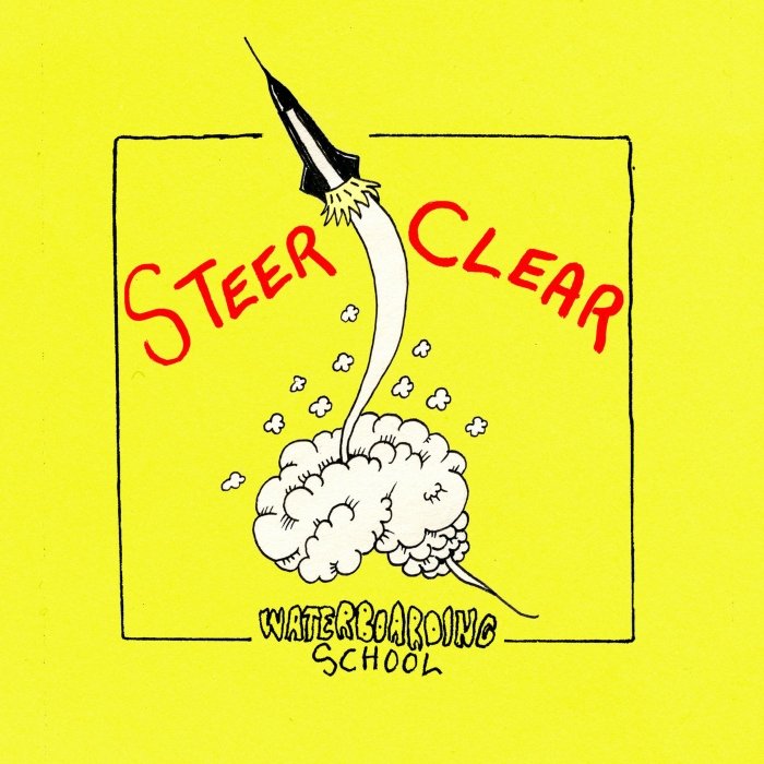 EP Steer clear, do Waterboarding School, mistura pop sessentista, psicodelia e sujeira punk para falar de ansiedades estranhas do dia a dia.