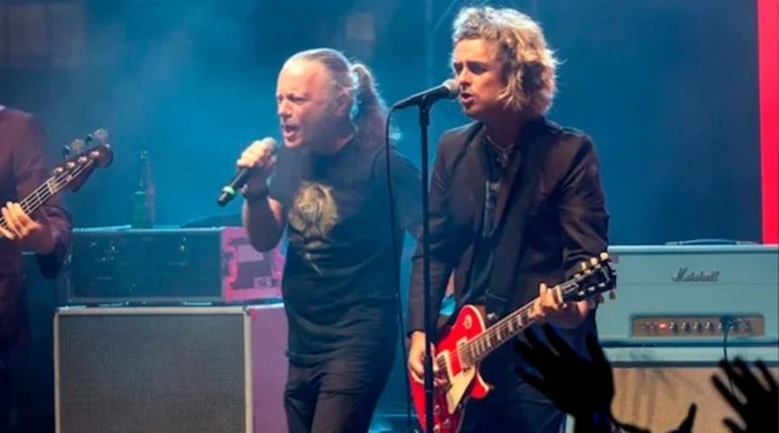 The Coverups: Billie Joe recebe Bruce Dickinson (Foto: Reprodução Internet)