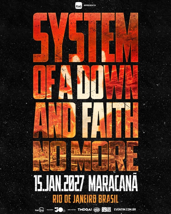 Tá aí o que você queria: System Of A Down e Faith No More no Maracanã em janeiro