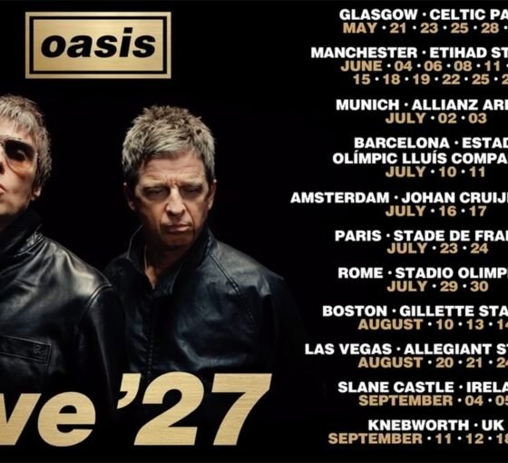 Oasis confirma Live ’27 com shows na Europa e Estados Unidos; Manchester terá 11 datas
